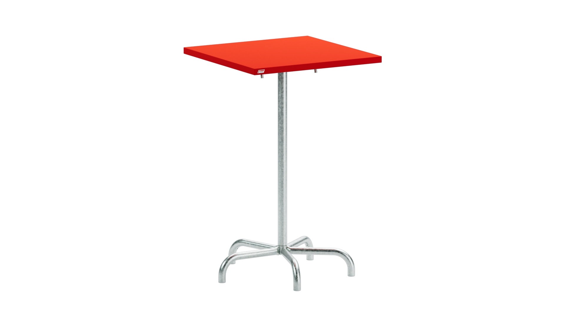 Hochwertiger, klappbarer Metall-Stehtisch 70x70/110 cm für den Außenbereich. Wetterfest, stabil und vielseitig – ideal für Garten, Terrasse, Events und Gastronomie.