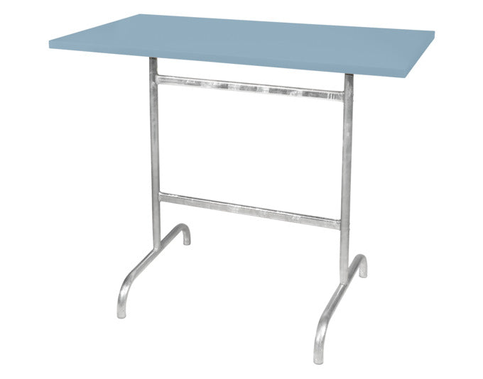 Säntis Metall-Stehtisch Outdoor 130x70 /110 klappbar in Pastellblau / Feuerverzinkt präsentiert im Onlineshop von KAQTU Design AG. Hochtisch Outdoor ist von Schaffner