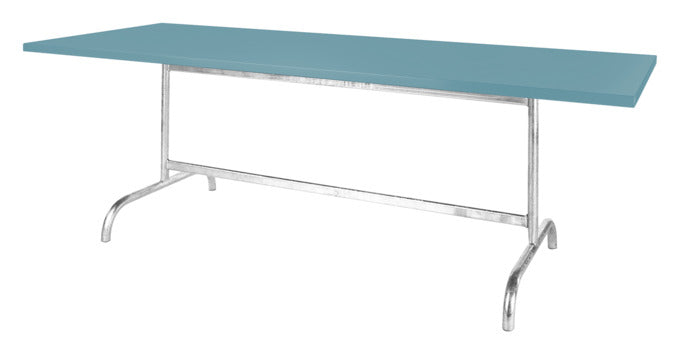 Säntis Metall-Gartentisch 240x80 klappbar in Pastellblau präsentiert im Onlineshop von KAQTU Design AG. Gartentisch ist von Schaffner