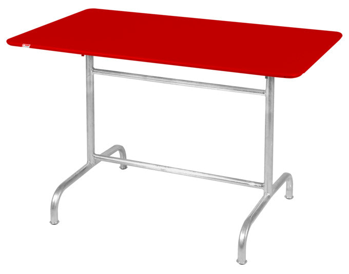 Rigi Metall-Gartentisch 120x70 klappbar in Rot / Feuerverzinkt präsentiert im Onlineshop von KAQTU Design AG. Gartentisch ist von Schaffner