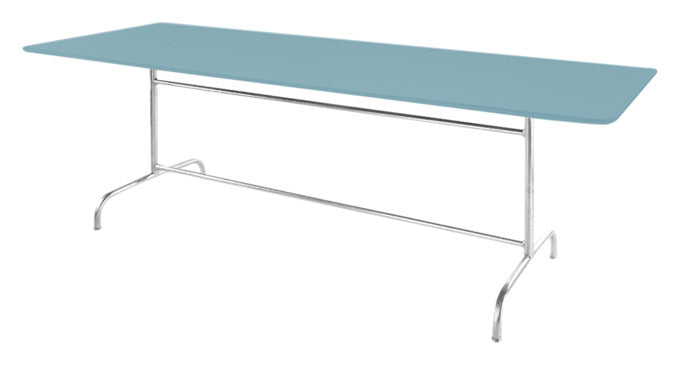 Rigi Metall-Gartentisch 240x80 klappbar in Pastellblau präsentiert im Onlineshop von KAQTU Design AG. Gartentisch ist von Schaffner