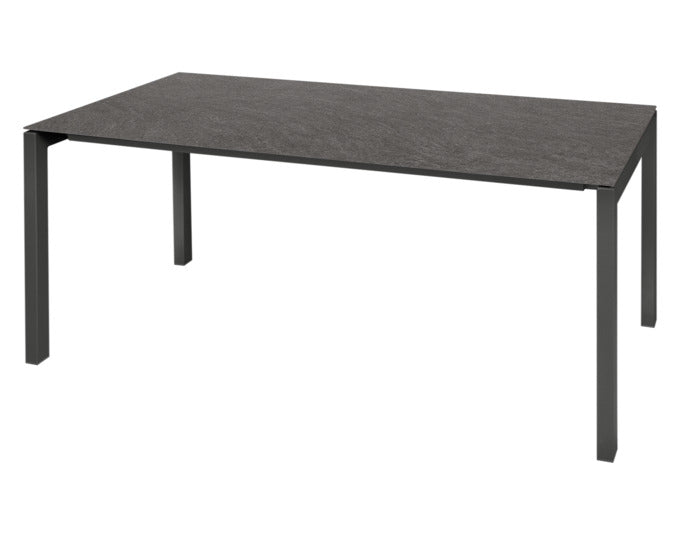 Luzern Glasfaser-Gartentisch 160x90 in Deko Schiefer/Anthrazit präsentiert im Onlineshop von KAQTU Design AG. Gartentisch ist von Schaffner