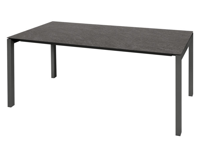 Eleganter Luzern Glasfaser-Gartentisch 140x80 von Schaffner: Moderner, wetterfester Tisch mit ausziehbarer, abklappbarer Oberfläche, langlebig, hitzebeständig und in verschiedenen Farben erhältlich.
