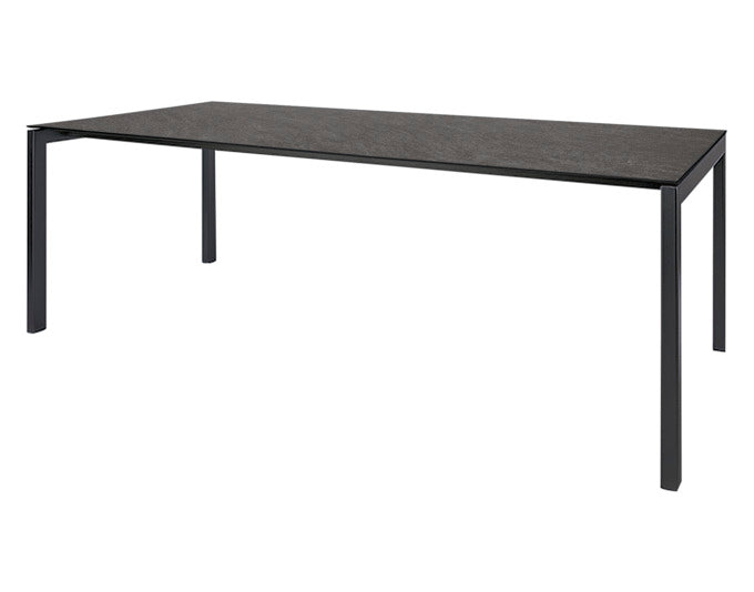 Eleganter Luzern Glasfaser-Gartentisch 220x100 cm von Schaffner, wetterfest, aus recycelbaren Materialien, mit ausziehbarer Funktion – perfekt für den Außenbereich.