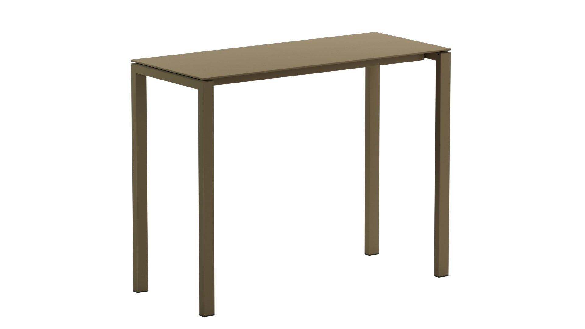 Moderner Glasfaser-Stehtisch 140x60 aus wetterfestem, UV-beständigem Material. Robust, pflegeleicht, nachhaltig – ideal für Garten, Terrasse & Gastronomie.