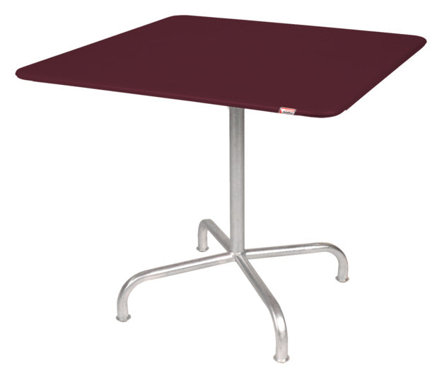 Eleganter klappbarer Gartentisch aus Metall in 90x90 cm, perfekt für entspannte Stunden im Freien und vielseitig einsetzbar.