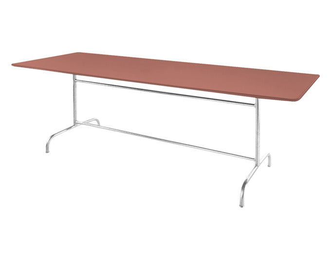 Rigi Metall-Gartentisch 240x90 klappbar in Pastellterracotta präsentiert im Onlineshop von KAQTU Design AG. Gartentisch ist von Schaffner
