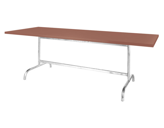 Säntis Metall-Gartentisch 240x90 klappbar in Pastellterracotta präsentiert im Onlineshop von KAQTU Design AG. Gartentisch ist von Schaffner