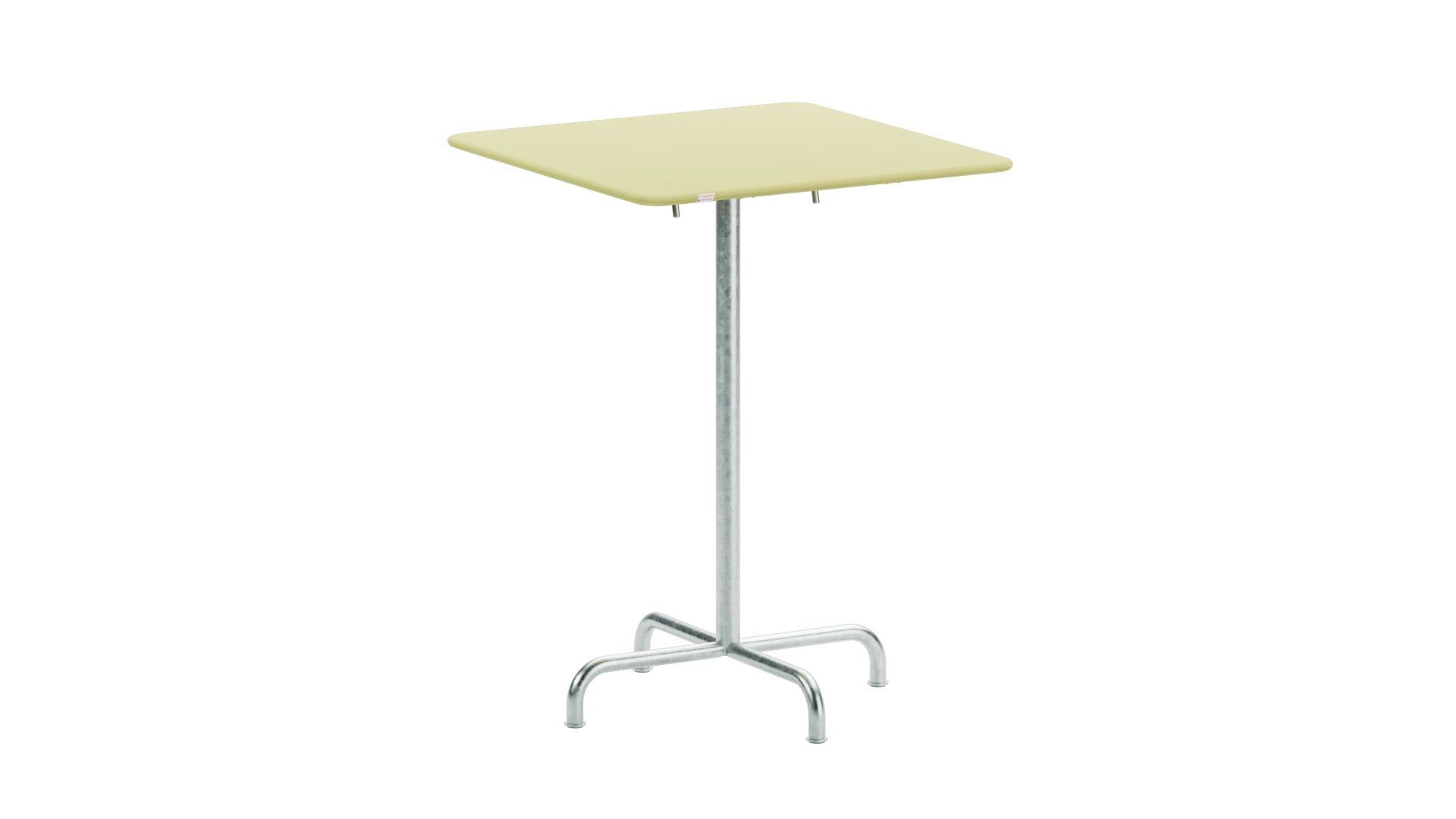 Hochwertiger Rigi Metall-Stehtisch Outdoor 80x80 / 110 cm, klappbar, wetterfest, langlebig, Schweizer Handwerkskunst, ideal für Garten, Terrasse & Balkon.