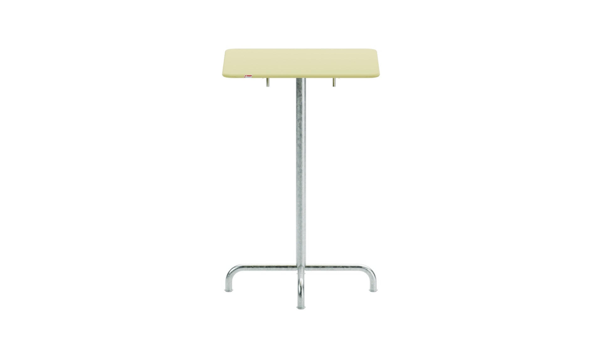 Rigi Metall-Stehtisch Outdoor 70x70 / 110 klappbar  in Buchsbaumgelb präsentiert im Onlineshop von KAQTU Design AG. Hochtisch Outdoor ist von Schaffner