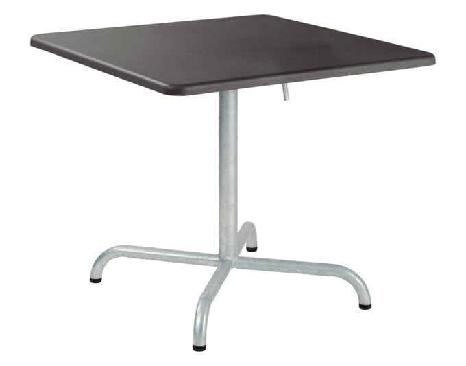 Eleganter Davos Glasfaser-Salontisch 70x70 cm, klappbar, wetterfest, hitzebeständig und langlebig – perfekt für Terrasse, Garten oder Gastronomie.