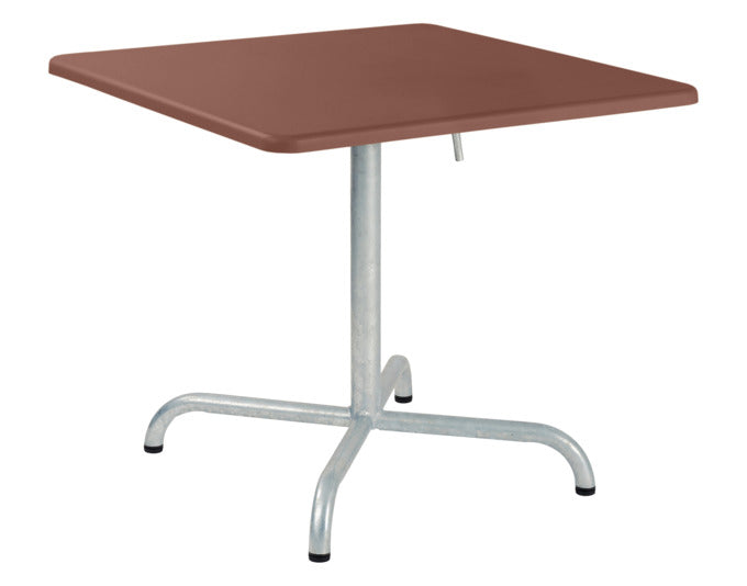 Eleganter Davos Glasfaser-Salontisch 70x70 cm, klappbar, wetterfest, hitzebeständig und pflegeleicht – perfekt für Terrasse, Garten oder Gastronomie.