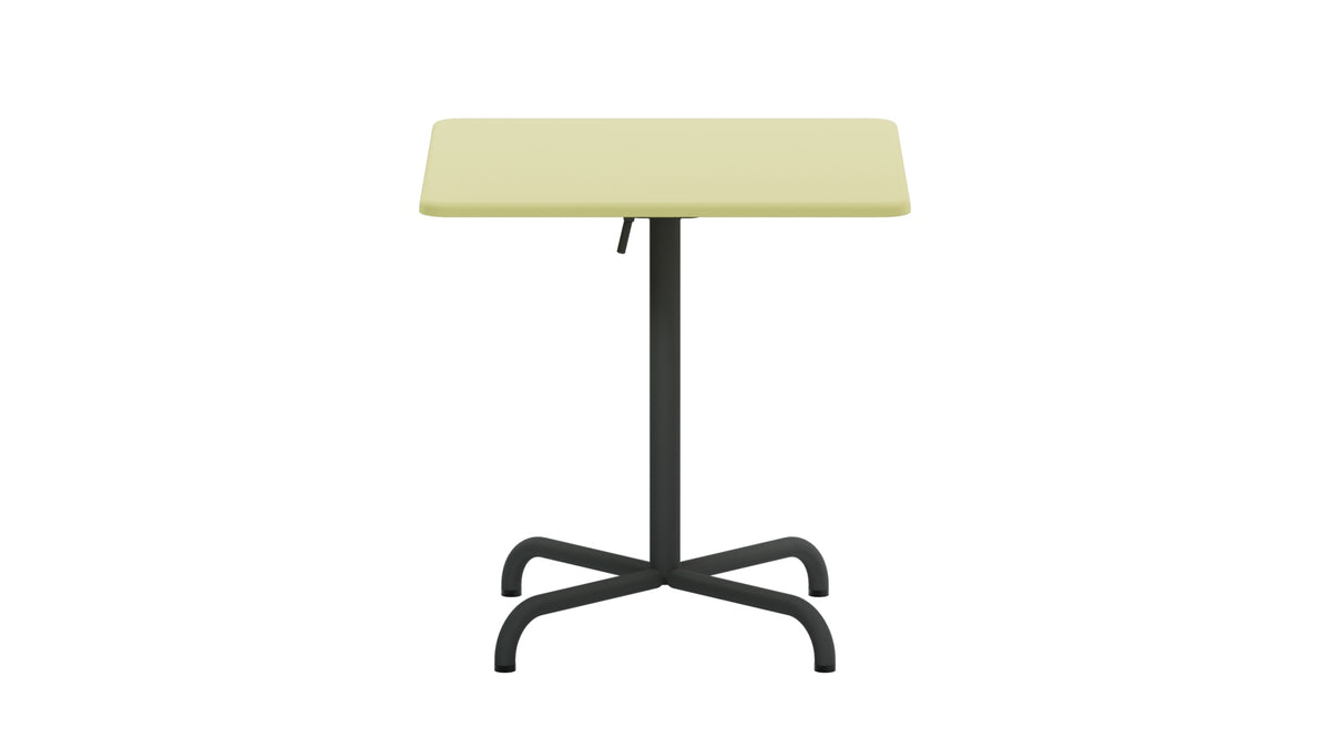 Davos Glasfaser-Gartentisch 70x70 klappbar in Buchsbaumgelb präsentiert im Onlineshop von KAQTU Design AG. Gartentisch ist von Schaffner