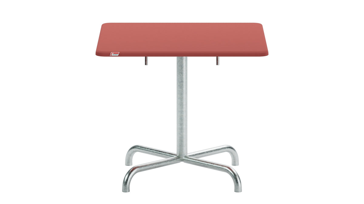 Davos Glasfaser-Salontisch 70x70 / 62 klappbar in Ahornrot präsentiert im Onlineshop von KAQTU Design AG. Gartentisch ist von Schaffner