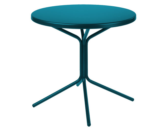 Moderner PIX Metall-Gartentisch ø60/70cm von Schaffner, wetterfest, robust, leicht transportierbar, vielseitig einsetzbar für Balkon, Garten und Events.