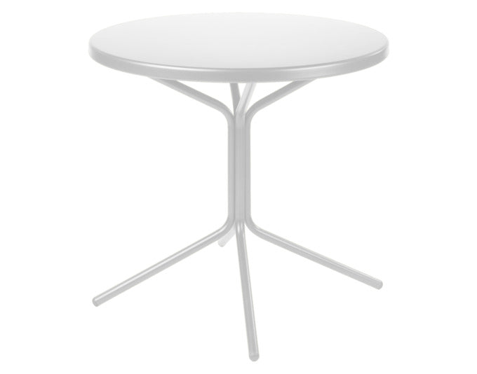 Moderner PIX Metall-Gartentisch ø60/70cm von Schaffner, wetterfest, robust, leicht zu transportieren und schnell aufzubauen – perfekt für Balkon, Garten und Events.