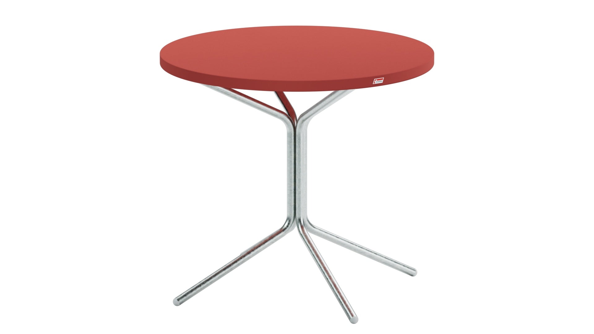 Wetterfester PIX Metall-Gartentisch ø80/72 von Schaffner, robust, leicht zu montieren, modernes Design, perfekt für Balkon, Terrasse und Garten – Schweizer Qualität.