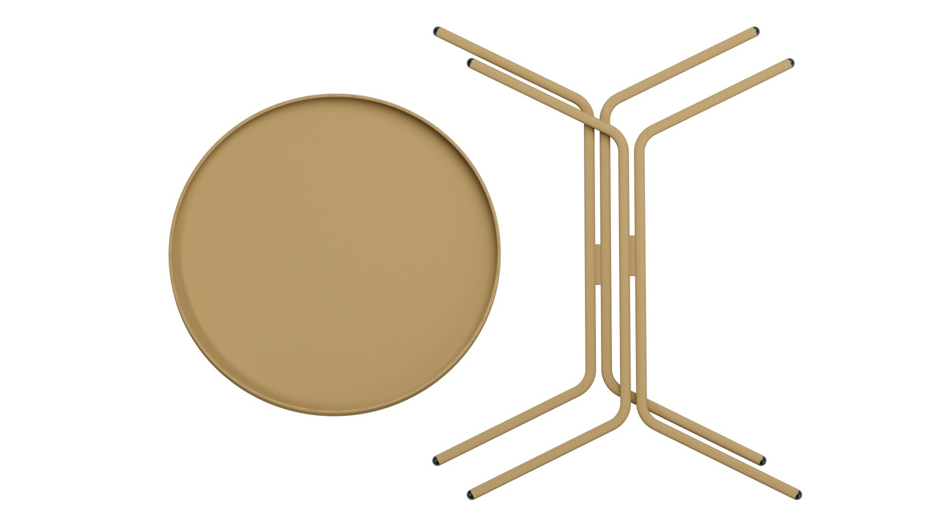 PIX Metall-Stehtisch Outdoor ø80 / 110 in Pastellbraun präsentiert im Onlineshop von KAQTU Design AG. Hochtisch Outdoor ist von Schaffner
