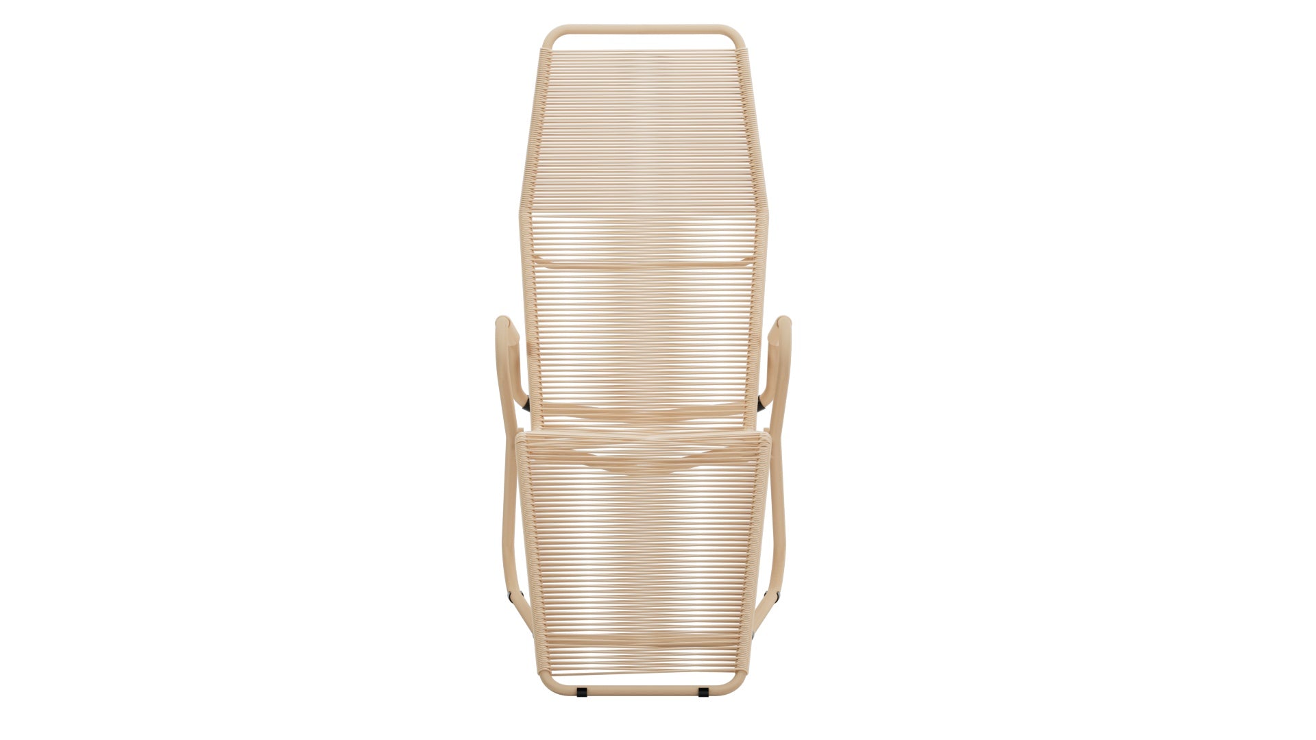 Locarno Spaghetti Liegestuhl in Pastellsand präsentiert im Onlineshop von KAQTU Design AG. Liegestuhl ist von Schaffner