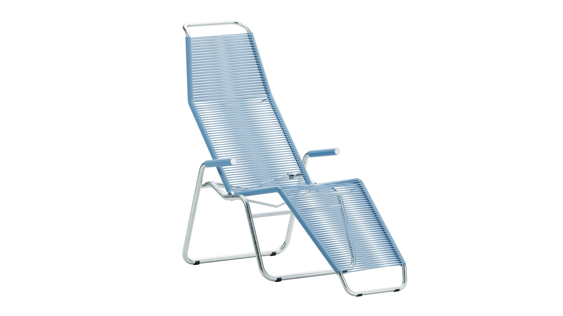 Liege Brissago Spaghetti in Pastellblau / Feuerverzinkt präsentiert im Onlineshop von KAQTU Design AG. Liegestuhl ist von Schaffner