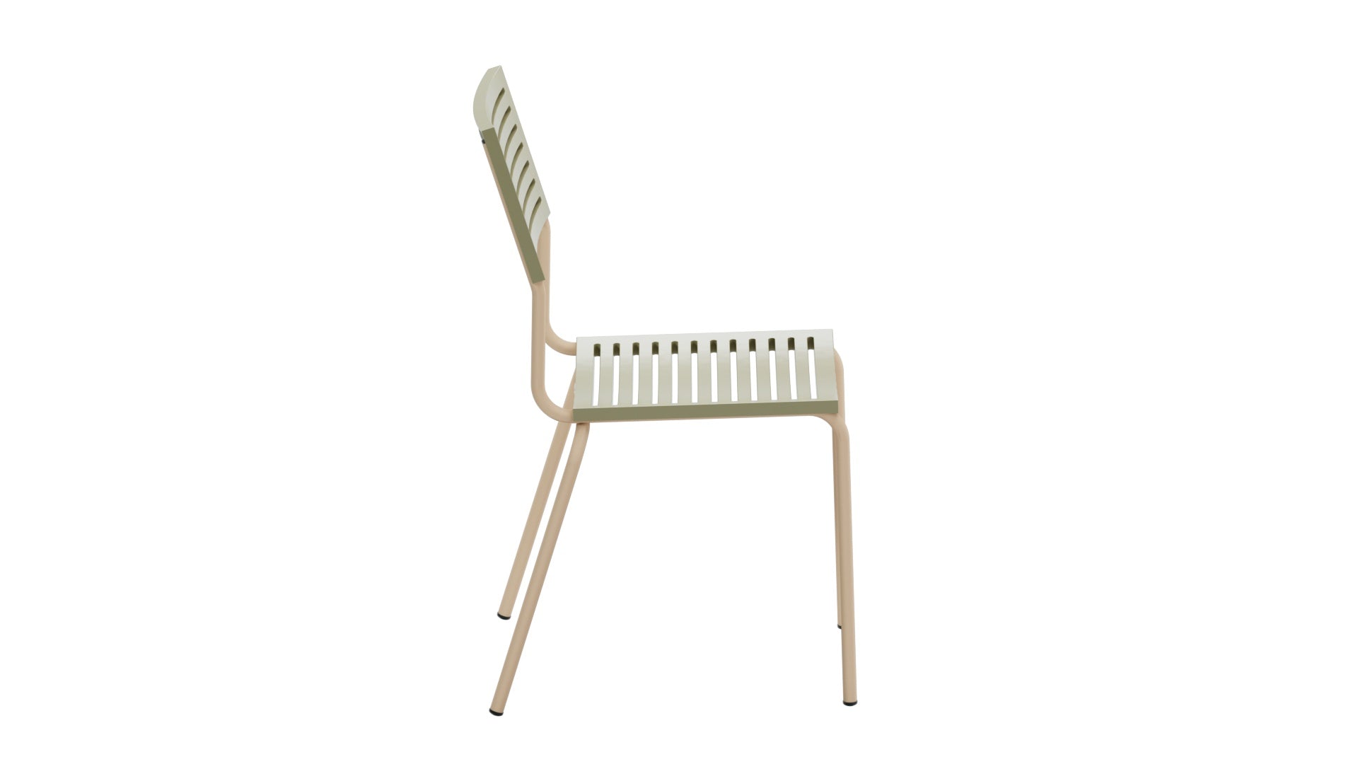 Moderner Bodensee Lamello-Gartenstuhl ohne Armlehne aus wetterfestem, langlebigem Schweizer Handwerkskunst, leicht pflegeleicht und in vielfältigen Farben erhältlich.