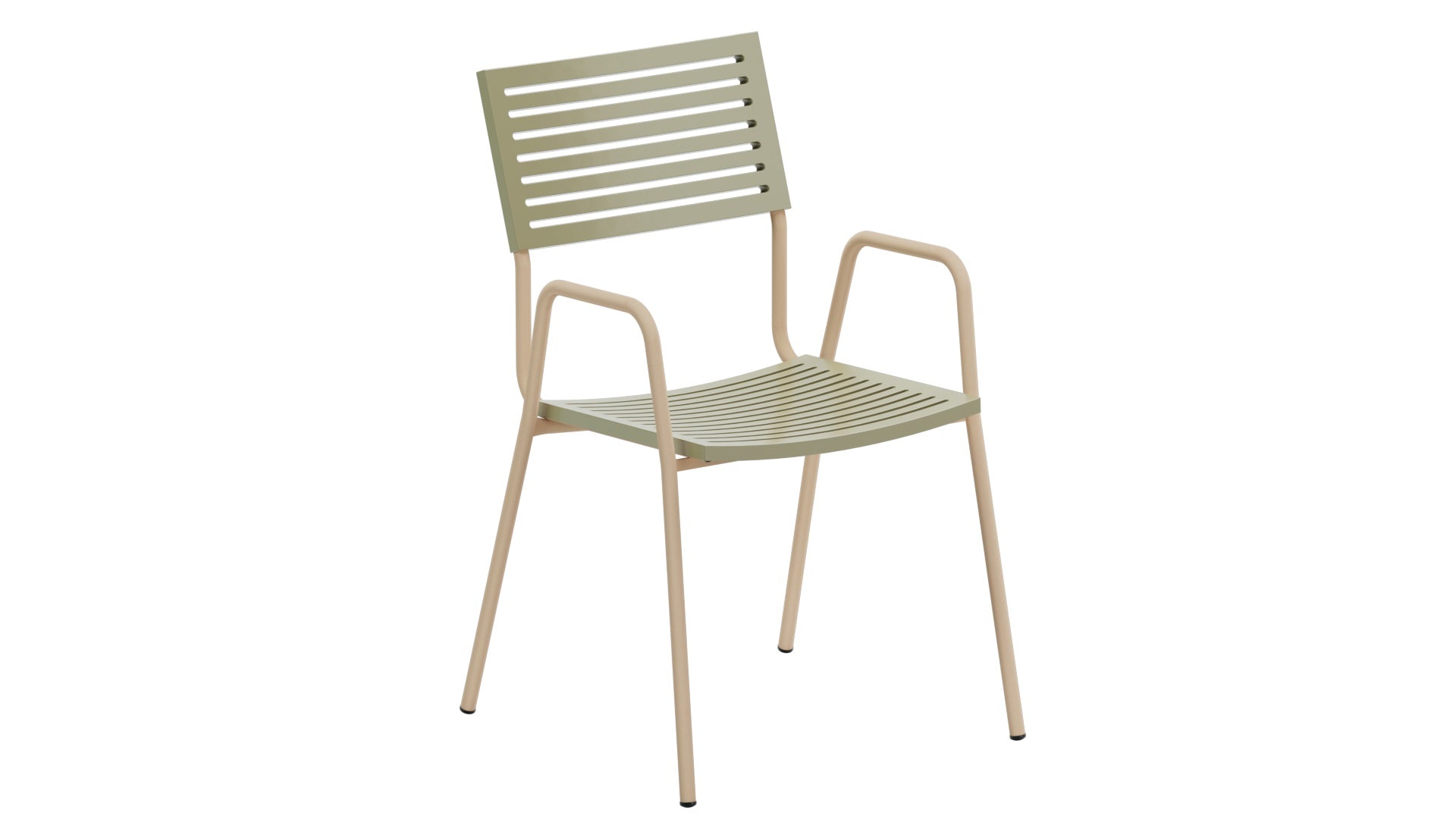 Moderner Bodensee Lamello-Gartenstuhl mit komfortablen Armlehnen, ideal für gemütliche Stunden im Freien, vereint Funktionalität und Design.