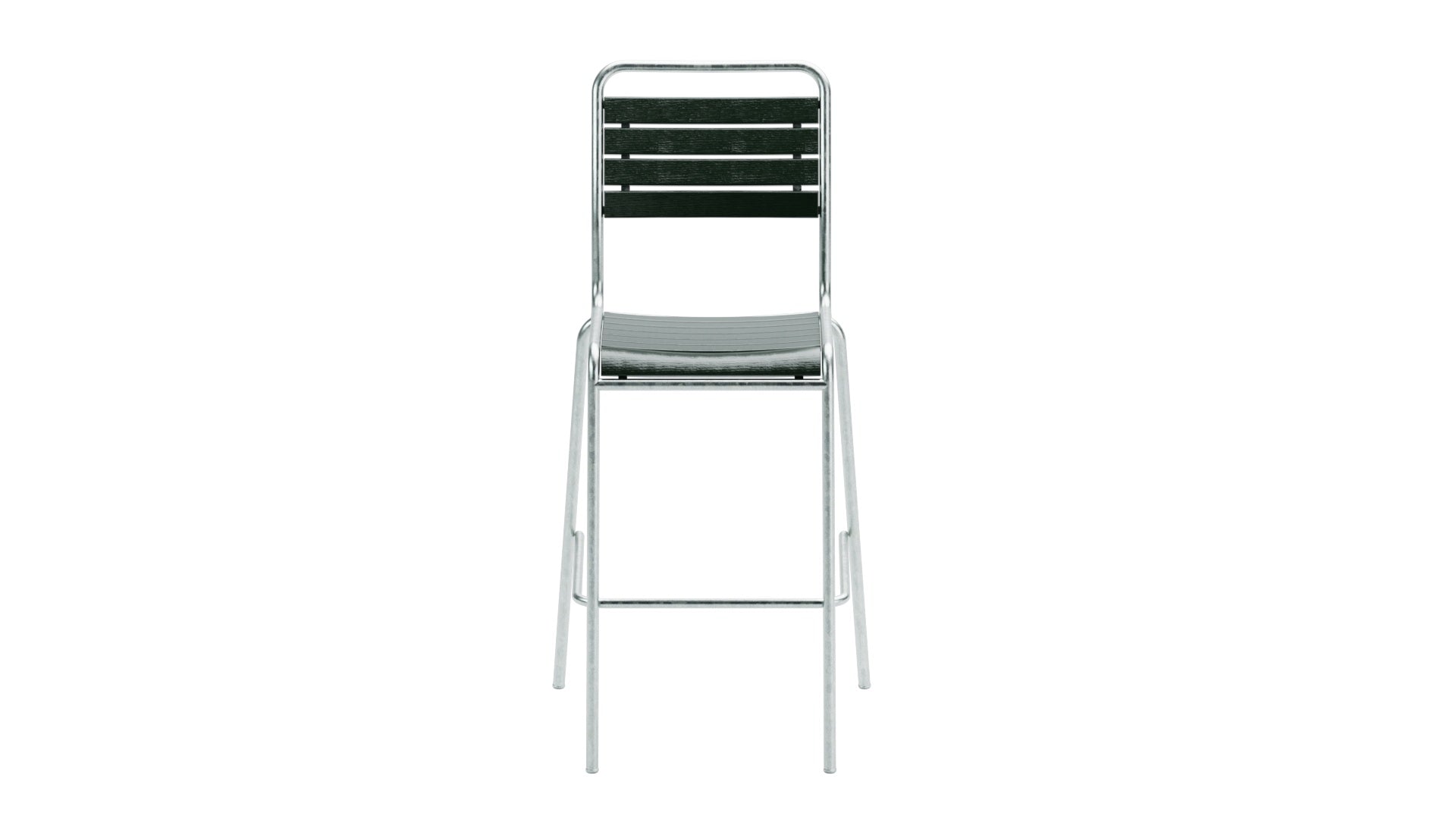 Rigi Holzlatten-Barstuhl ohne Armlehne in Tannengrün präsentiert im Onlineshop von KAQTU Design AG. Outdoor-Barstuhl ist von Schaffner