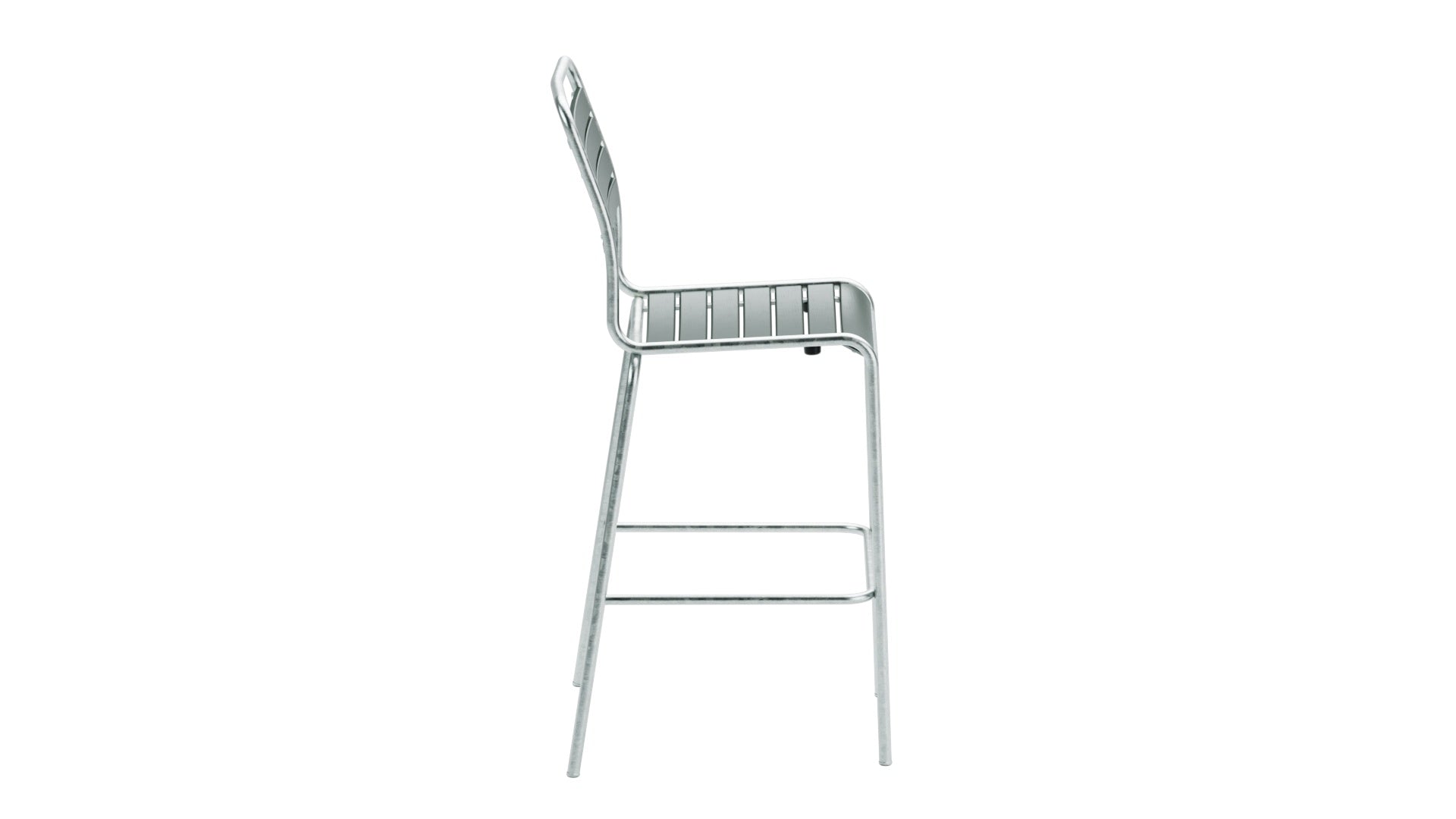 Rigi Holzlatten-Barstuhl ohne Armlehne in Tannengrün präsentiert im Onlineshop von KAQTU Design AG. Outdoor-Barstuhl ist von Schaffner