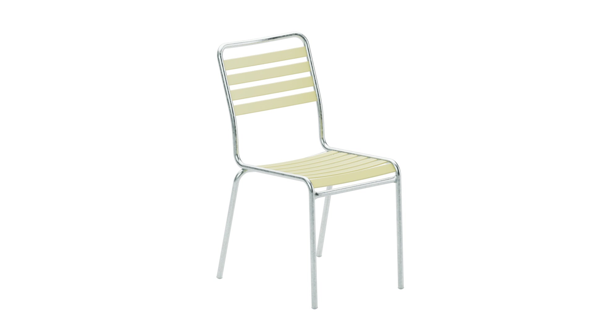Rigi Lättli-Gartenstuhl ohne Armlehne in Buchsbaumgelb präsentiert im Onlineshop von KAQTU Design AG. Gartenstuhl ist von Schaffner