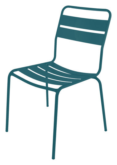 Glarus Ganzmetall-Gartenstuhl ohne Armlehne, wetterfest, UV-beständig, langlebig, Schweizer Qualität, pflegeleicht, vielseitig für Garten, Terrasse & Gastronomie.