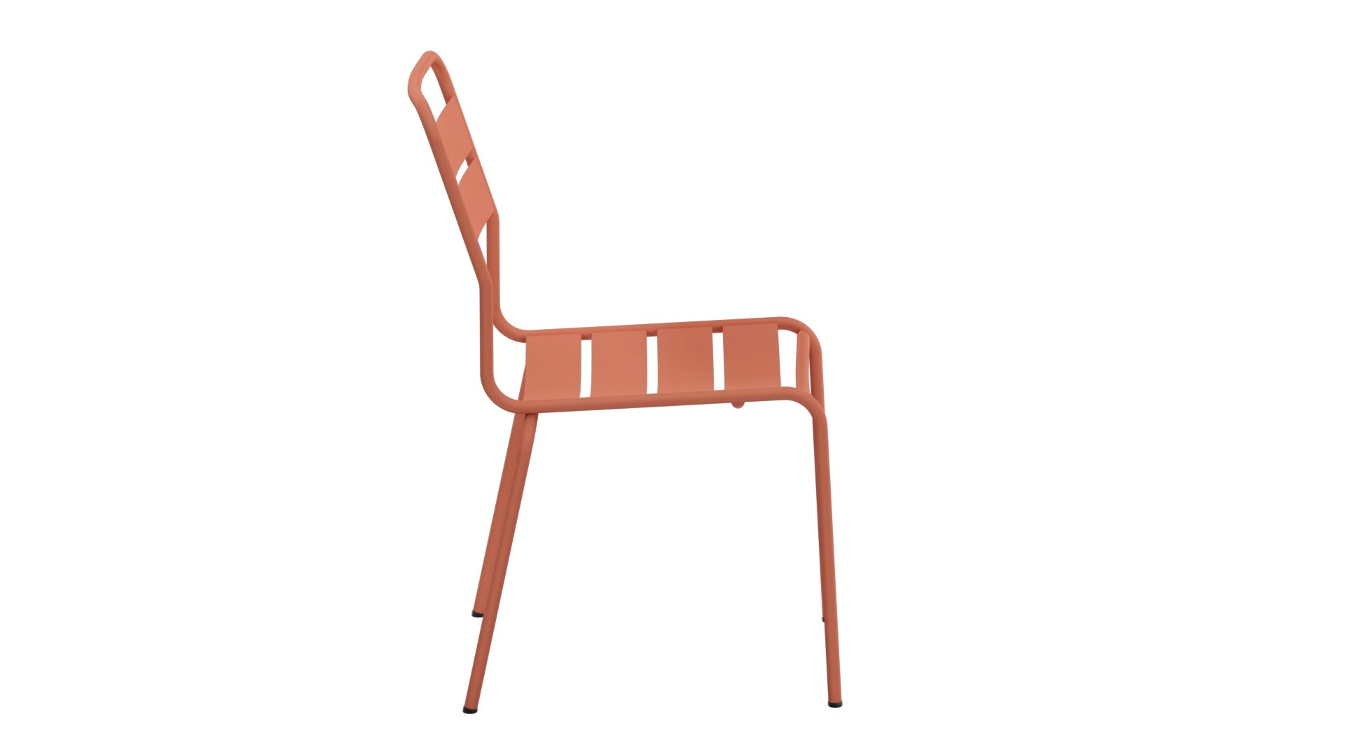 Robuster Glarus Metall-Gartenstuhl ohne Armlehne, wetterfest, UV-beständig, langlebig, Schweizer Qualität, pflegeleicht, vielseitig für Garten & Gastronomie.