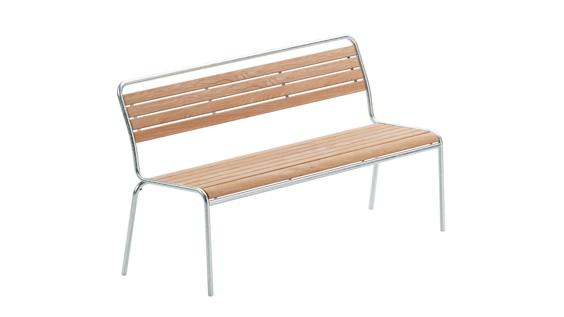 Rigi Holzlatten-3er-Gartenbank ohne Armlehne in Natur geölt / Feuerverzinkt präsentiert im Onlineshop von KAQTU Design AG. Gartenbank ist von Schaffner