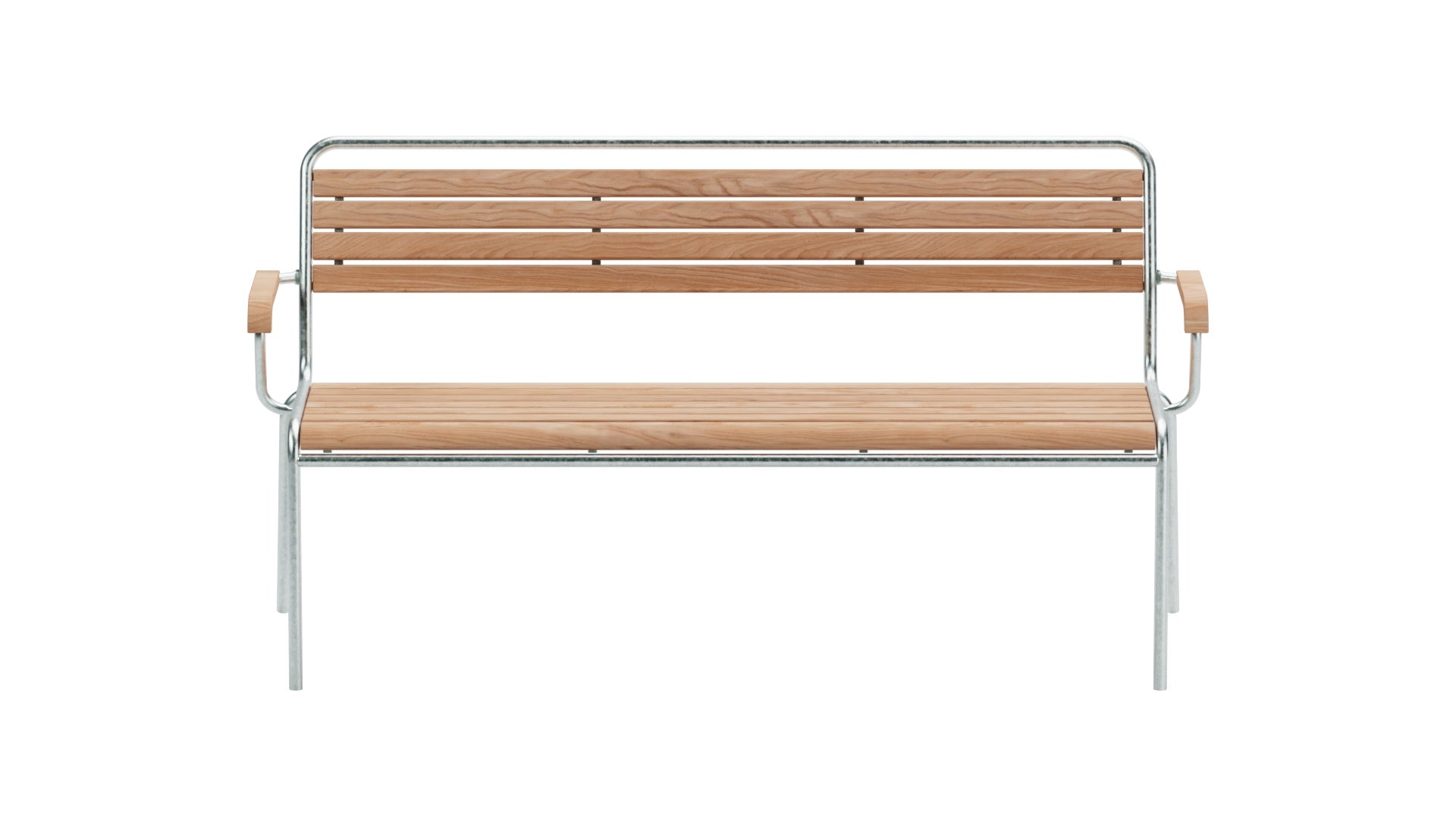 Hochwertige Rigi 3er-Gartenbank mit Armlehne aus Schweizer Eschenholz, langlebig, wetterfest und stilvoll – ideal für Garten, Terrasse oder Balkon.