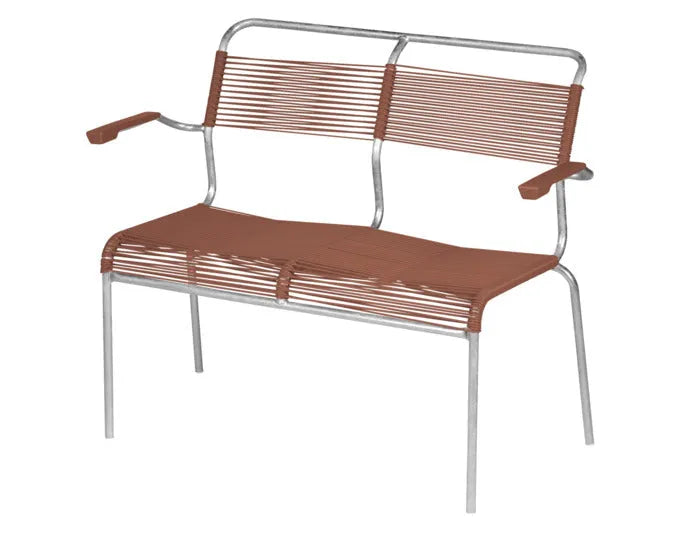 Elegante 2er-Bank mit Armlehnen, ideal für Garten oder Terrasse. Robustes Design, wetterfest und stilvoll.