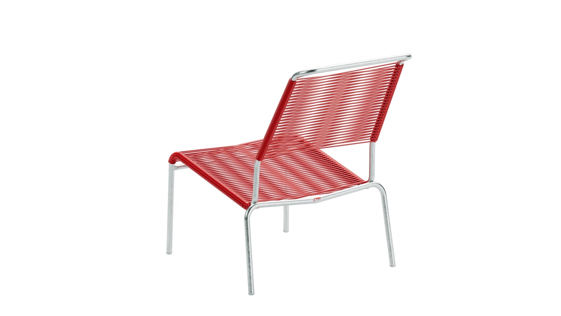 Säntis Spaghetti-Lounger ohne Armlehne Hochlehner in Rot präsentiert im Onlineshop von KAQTU Design AG. Outdoor-Sessel ist von Schaffner