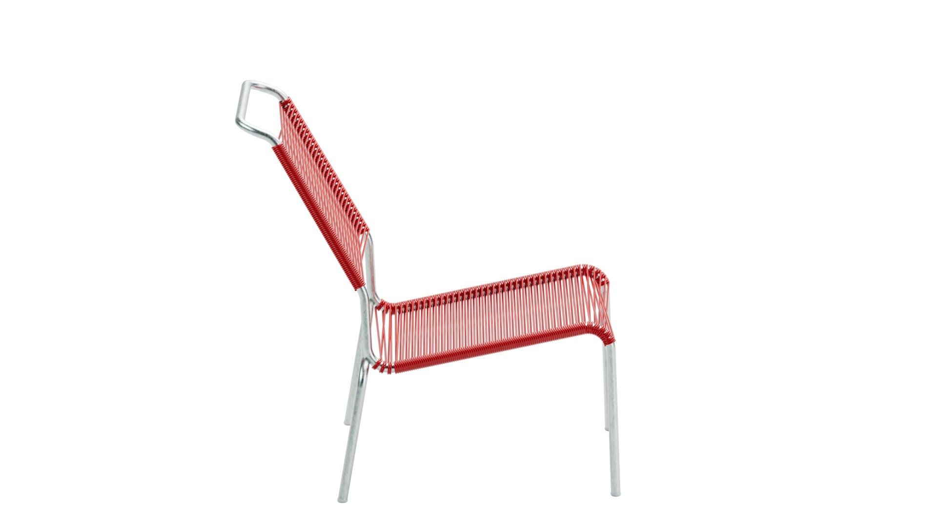 Säntis Spaghetti-Lounger ohne Armlehne Hochlehner in Rot präsentiert im Onlineshop von KAQTU Design AG. Outdoor-Sessel ist von Schaffner