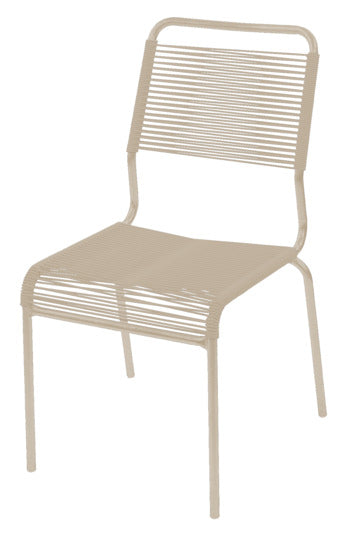 Schaffner Rigi Spaghetti-Gartenstuhl ohne Armlehne, wetterfest, robustes Eschenholz, elegantes Design, hoher Sitzkomfort, langlebig, umweltfreundlich, perfekt für Garten und Terrasse.