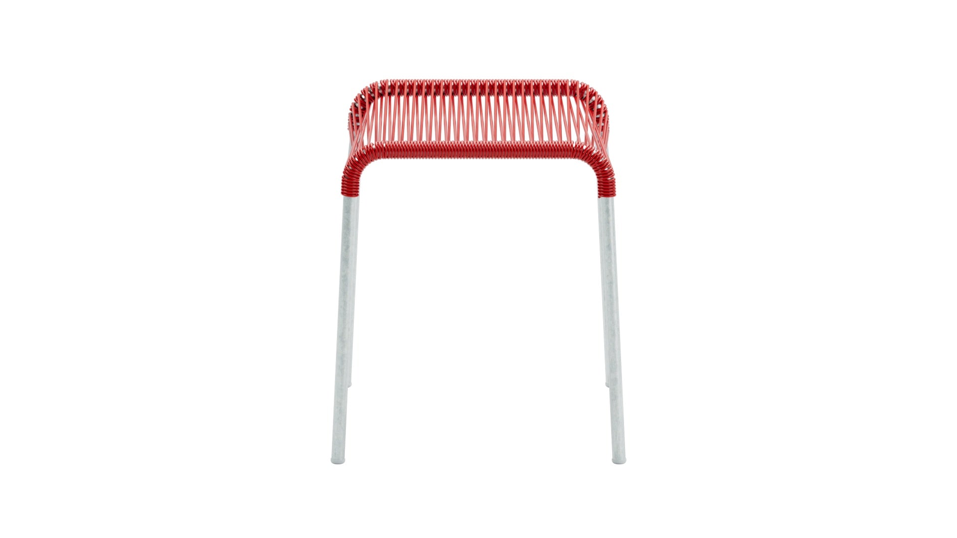 Säntis Spaghetti-1er-Hocker in Rot / Feuerverzinkt präsentiert im Onlineshop von KAQTU Design AG. Hocker Outdoor ist von Schaffner