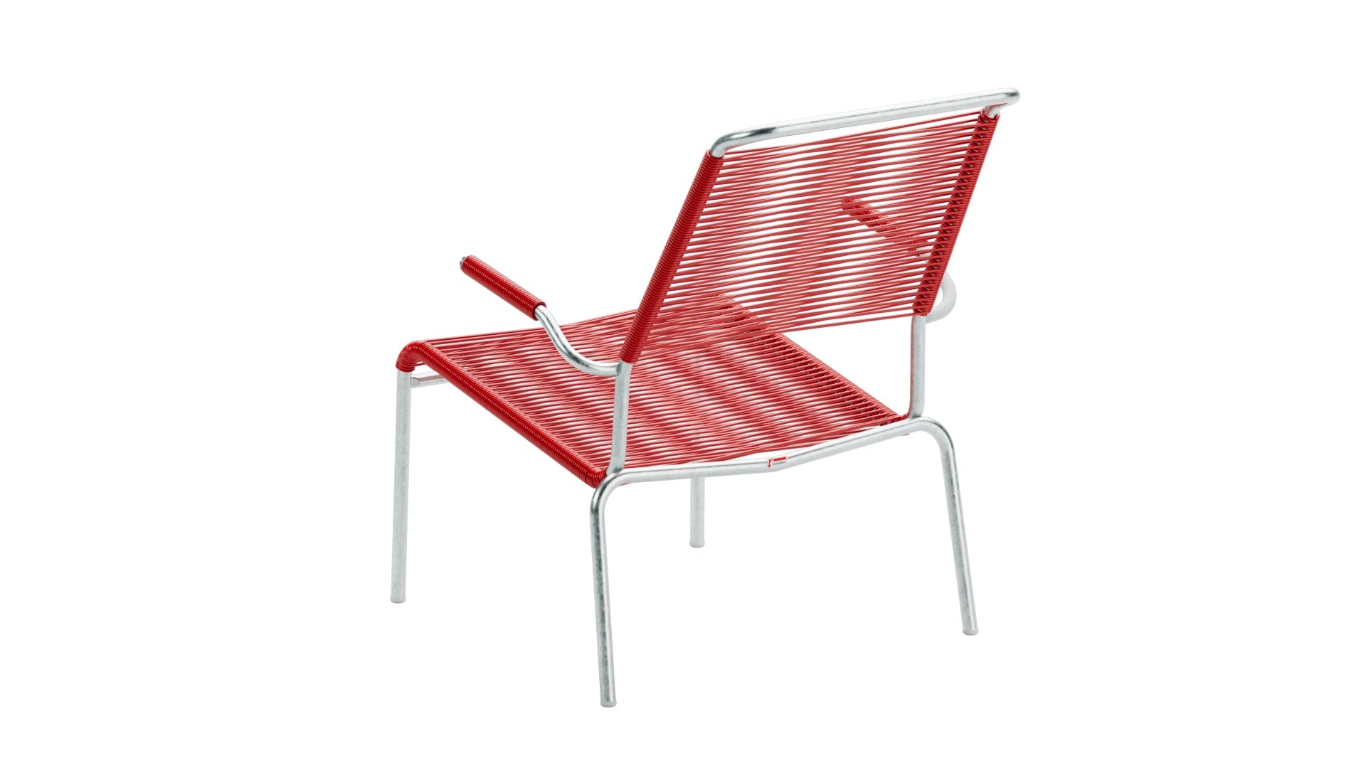 Säntis Lounger Spaghetti mit Armlehne – wetterfester, langlebiger Hochlehner aus Schweizer Produktion, stilvoller Komfort für Terrasse, Balkon und Garten.