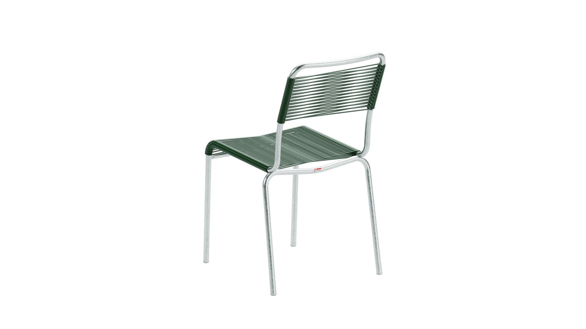 Rigi Spaghetti-Gartenstuhl ohne Armlehne in Tannengrün präsentiert im Onlineshop von KAQTU Design AG. Gartenstuhl ist von Schaffner