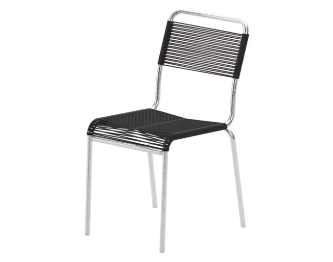 Rigi Spaghetti-Gartenstuhl ohne Armlehne in Anthrazit / Feuerverzinkt präsentiert im Onlineshop von KAQTU Design AG. Gartenstuhl ist von Schaffner