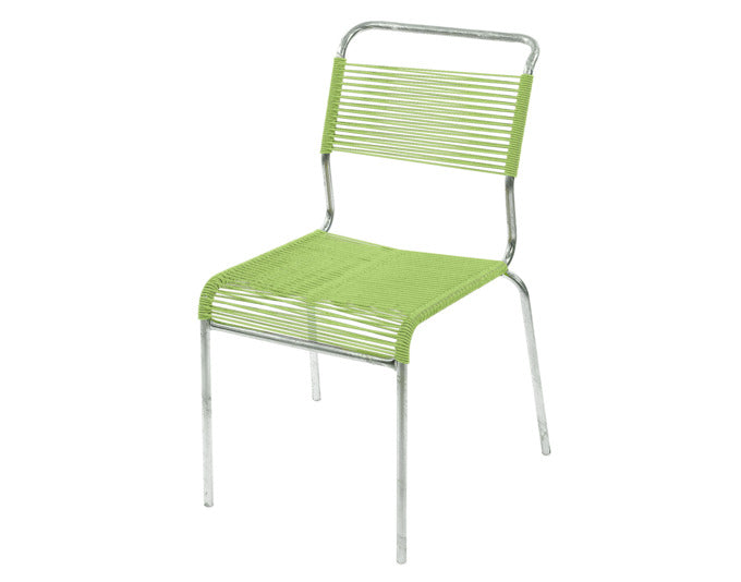 Säntis Spaghetti-Gartenstuhl ohne Armlehne in Hellgrün / Feuerverzinkt präsentiert im Onlineshop von KAQTU Design AG. Gartenstuhl ist von Schaffner