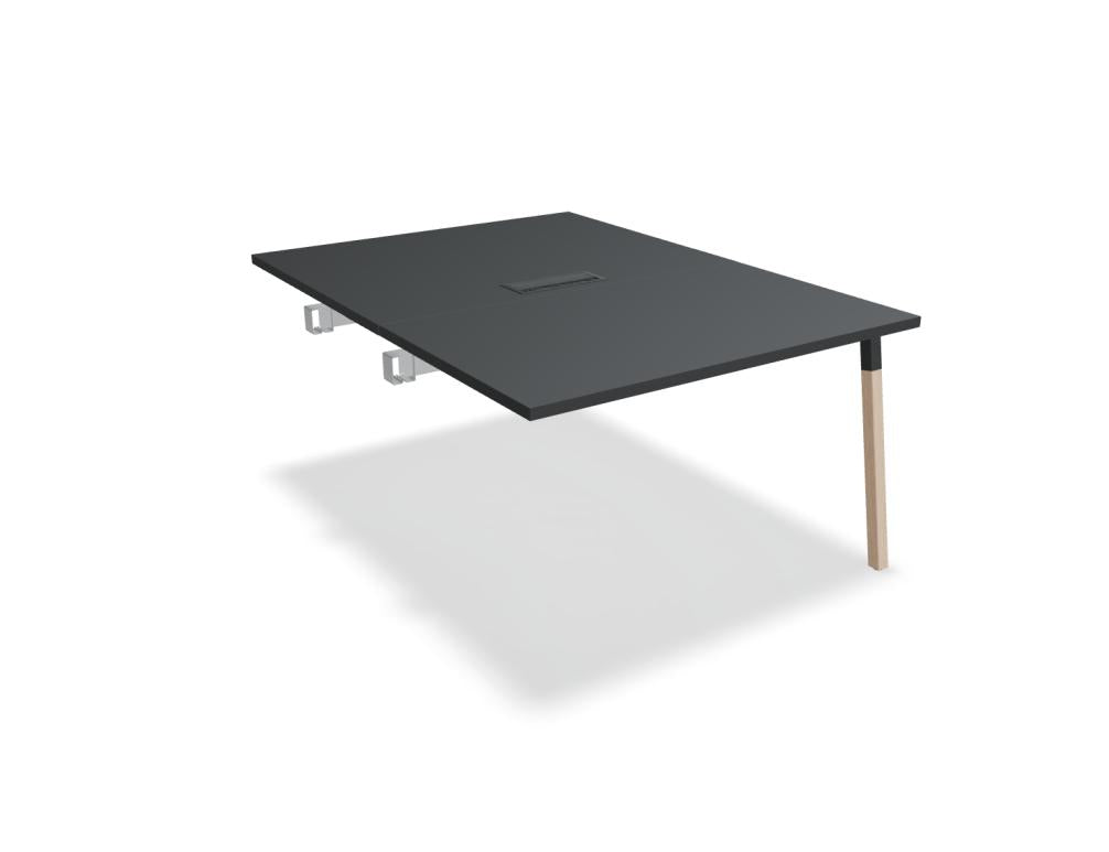 Ogi W SW32L - Konferenztisch mit Holzbeinen in Honigeiche präsentiert im Onlineshop von KAQTU Design AG. Konferenztisch ist von Mdd