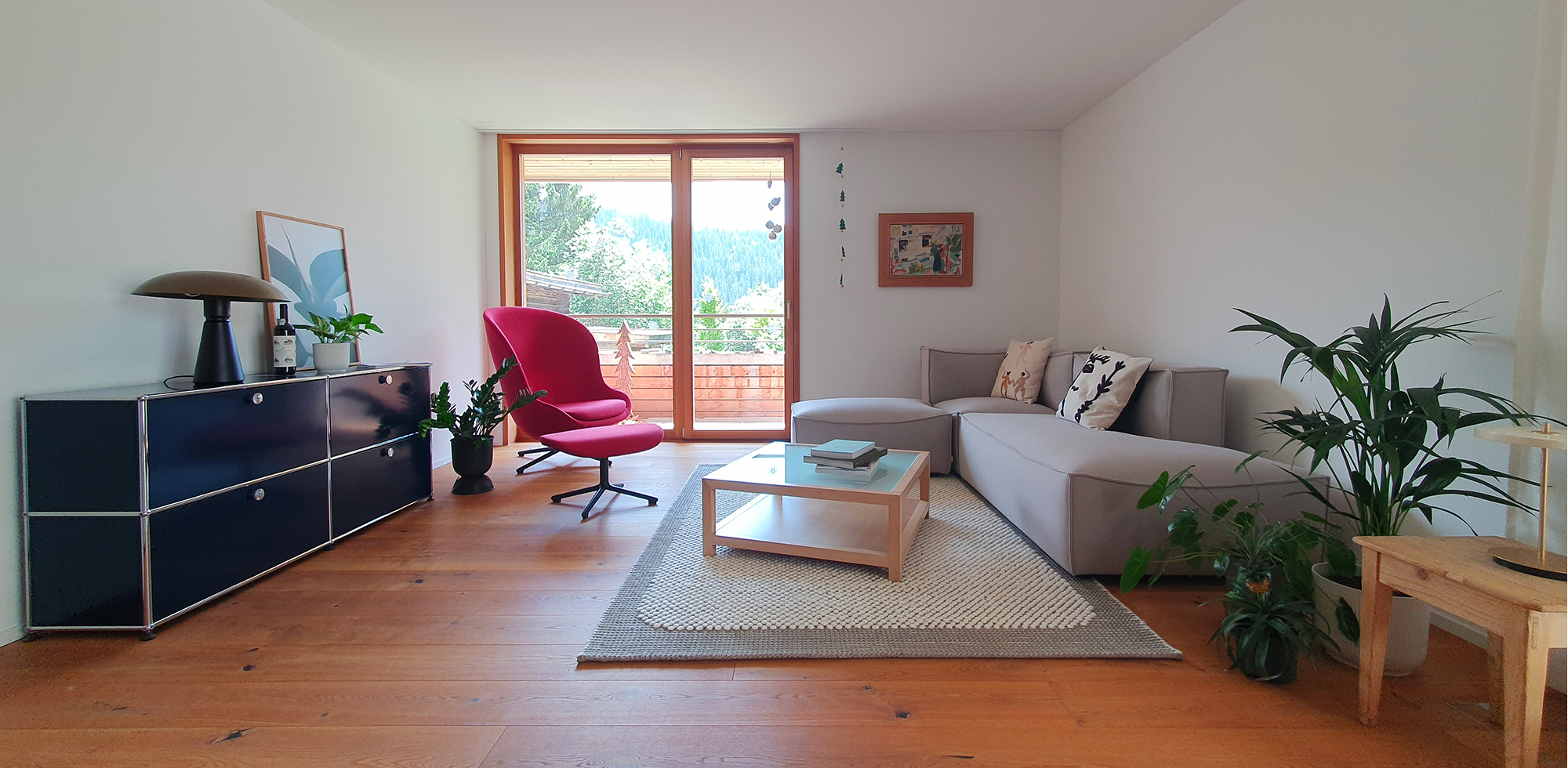 Wohnzimmer skandinavisch mit USM Möbel