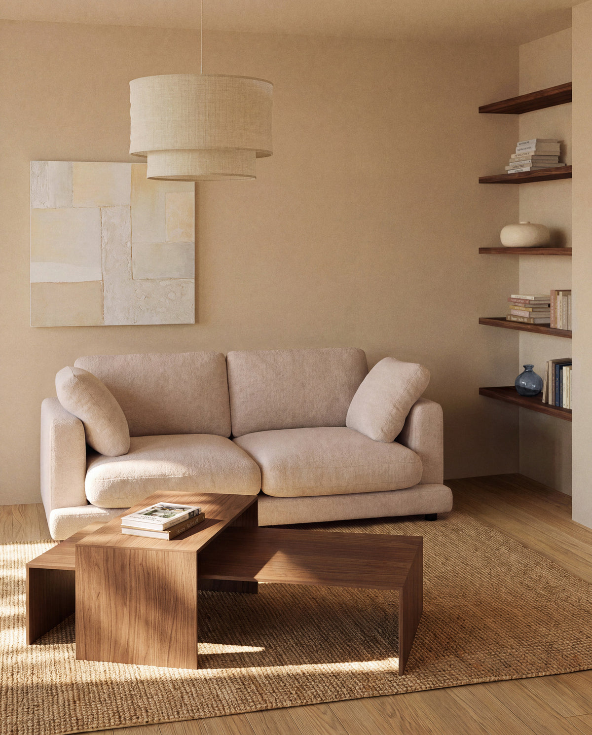 Couchtisch Litto aus Walnussfurnier FSC Mix Credit 140 x 70 cm in Natur präsentiert im Onlineshop von KAQTU Design AG. Couchtisch ist von Kave Home
