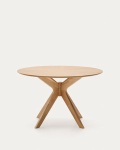 Naanim round table made of oak veneer Ø 120 cm