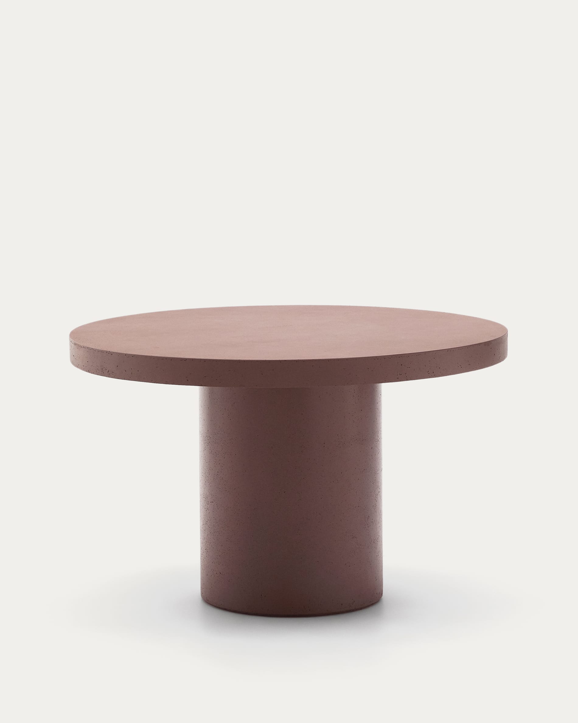 Round Aiguablava table made of terracotta cement, Ø120cm