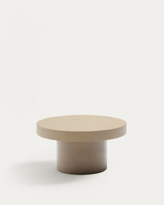 Coffee table Aiguablava made of cement in beige Ø 90 cm