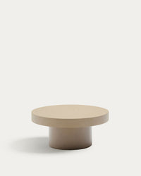 Aiguablava coffee table made of cement in beige Ø 66 cm