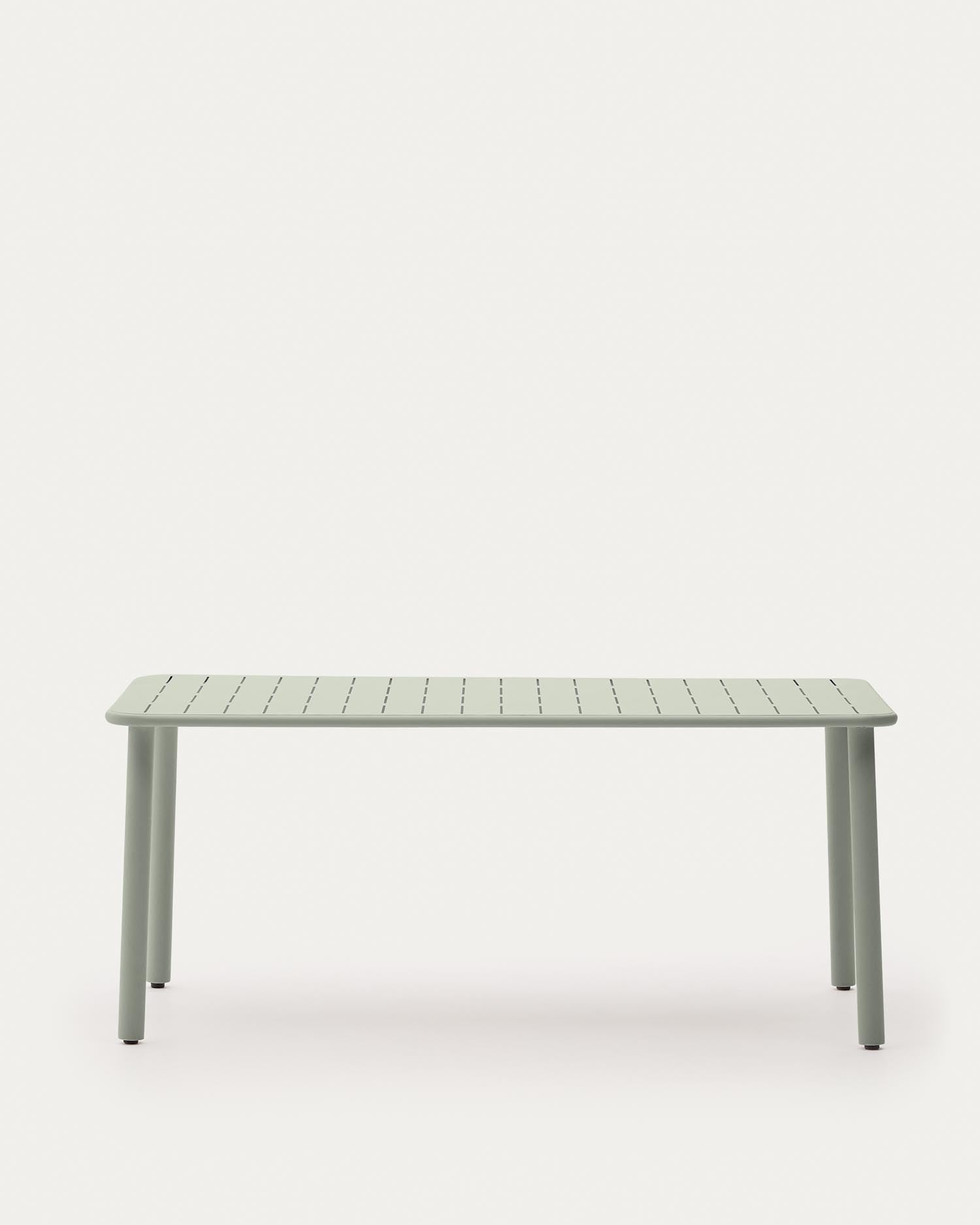 Outdoor-Tisch Brai aus türkis verzinktem Stahl 180 x 90 cm in Hellgrün präsentiert im Onlineshop von KAQTU Design AG. Gartentisch ist von Kave Home